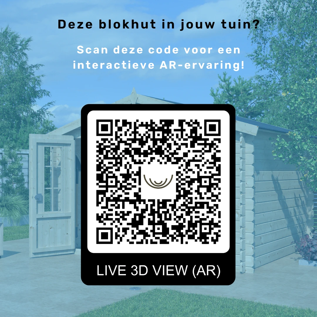 Woodlands Blokhut Modern met Dakisolatie, Geïmpregneerd 415 x 385 cm - Afbeelding 4